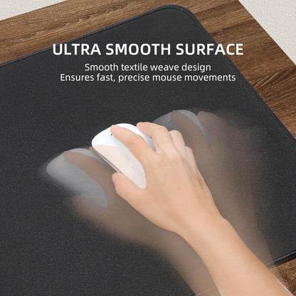 Revolutionary 3-in-1 Wireless Charging Mouse Pad - Ultimate Gaming Desk Mat for iPhone, AirPods, and Smartwatches - Large 90 x 40 cm Black Design