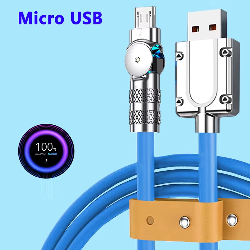 Experience Lightning-Fast Charging with the Micro USB 120W 3A Elbow Data Cable for Samsung Galaxy S7, S5, Xiaomi, and More!
