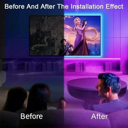Transform Your Space with Color: USB LED Strip Lights with APP Control for Vibrant Room Decoration