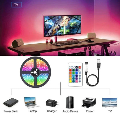 Transform Your Space with Color: USB LED Strip Lights with APP Control for Vibrant Room Decoration