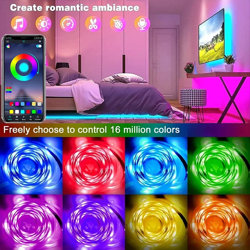 Transform Your Space with Color: USB LED Strip Lights with APP Control for Vibrant Room Decoration