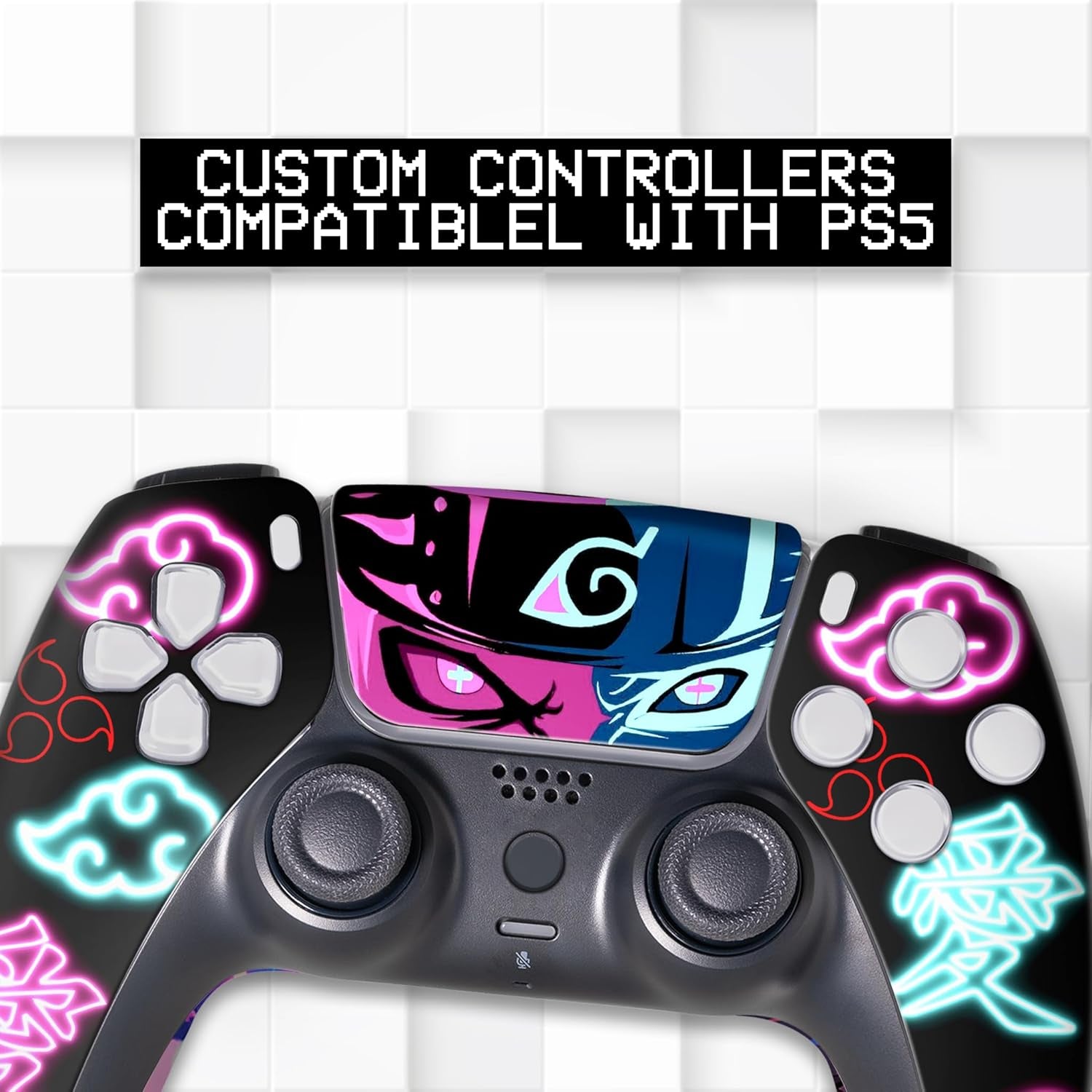 Elevate Your Gaming Experience with the Natrruto Custom Wireless PS-5 Controller - Unique Hydro-Dip Design for PlayStation 5 by BCB Controllers