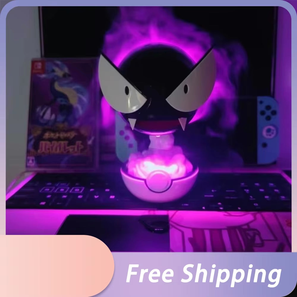 Anime Gastly Humidifier: Pokemon-Themed Desktop Air Purifier with LED Lamp - Perfect Gift for Fans!