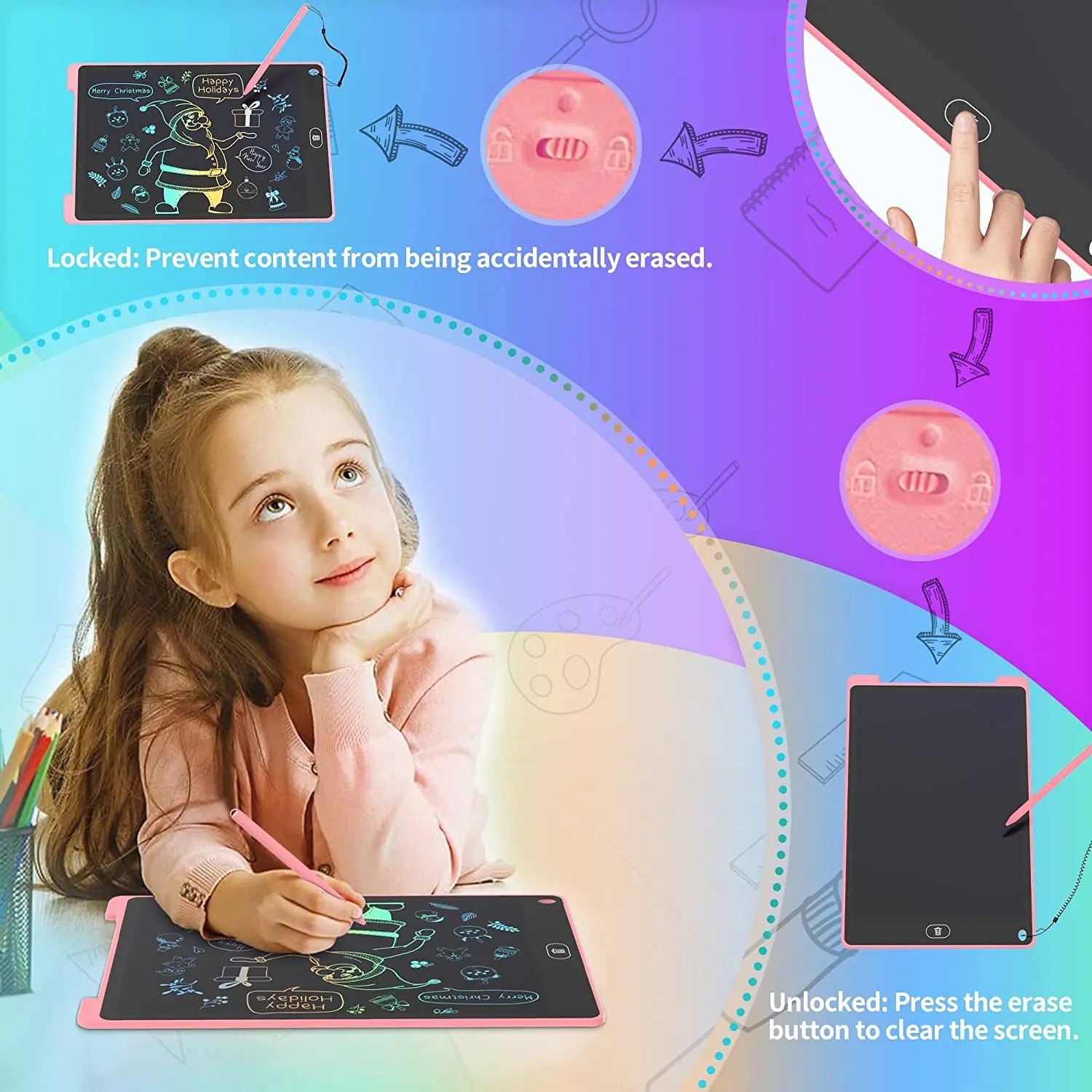 Transform Your Creativity with the 8.5/12 Inch LCD Writing Tablet - Perfect Digital Drawing Pad for Kids and Adults!