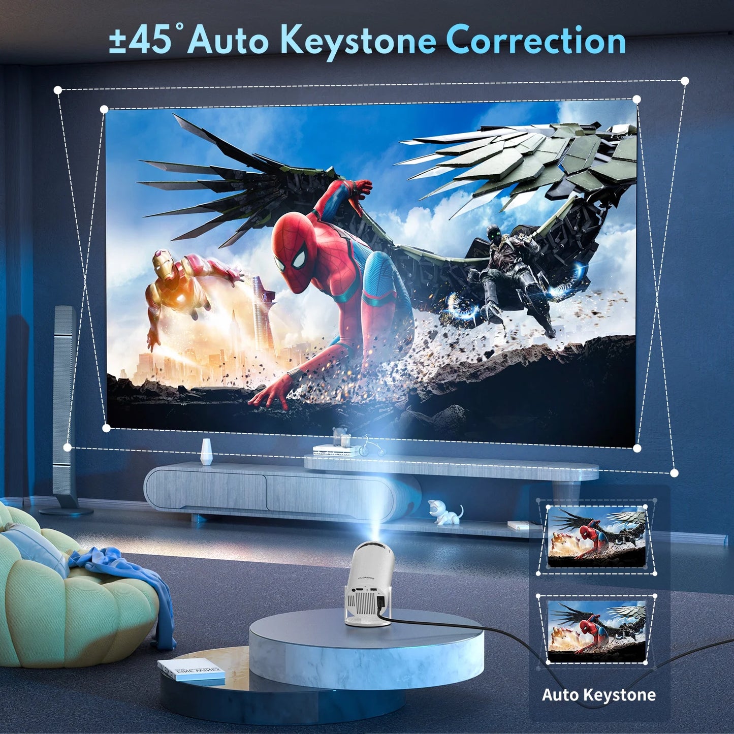 Experience Cinematic Brilliance with the 4K Mini Projector - Perfect for Movie Nights, Gaming, and More!