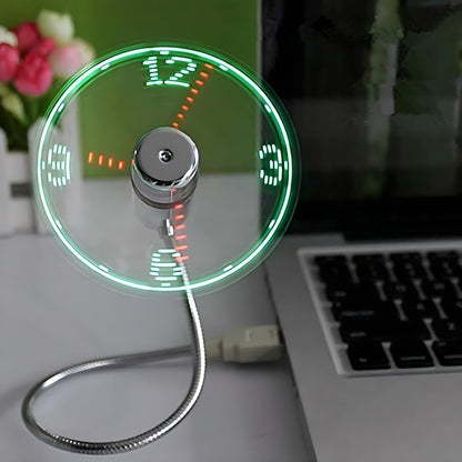 Innovative LED USB Clock Fan - Stay Cool While Telling Time! Perfect for Gifting on Christmas and Father's Day with 1 Year Warranty